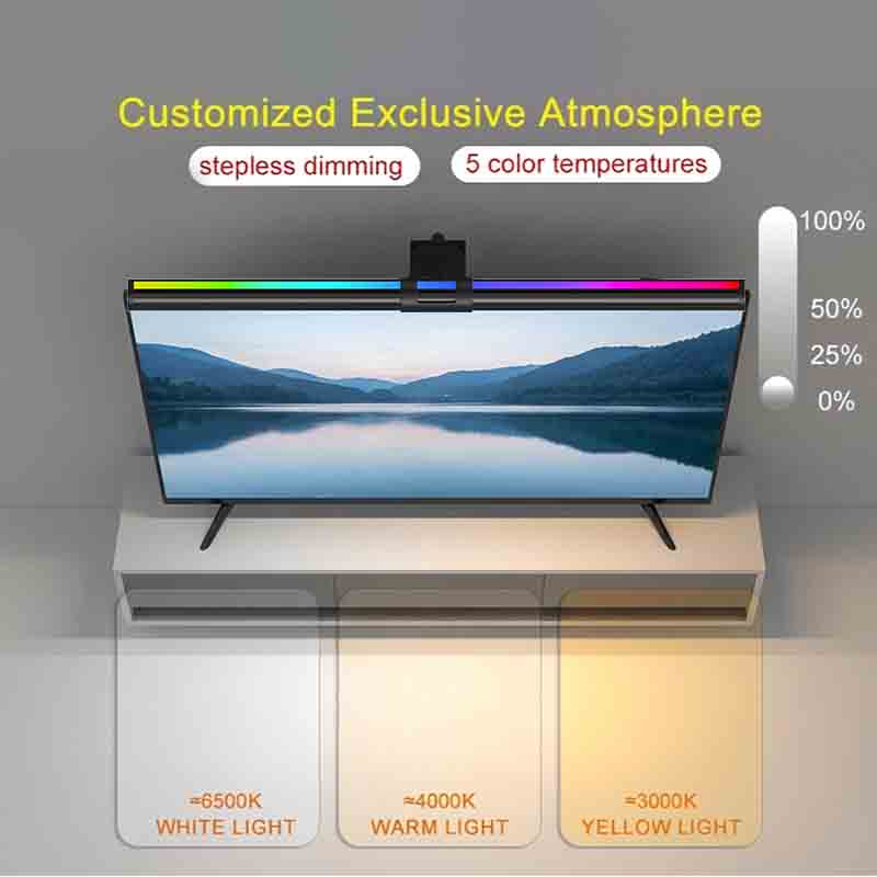 60/80cm RGB Light LED Monitor  - огляд і ціна Home Office Work Table
