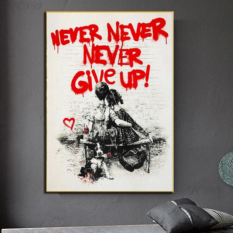 Banksy Graffiti Wall Art, Neve - огляд і ціна Home Office Room Inspiration