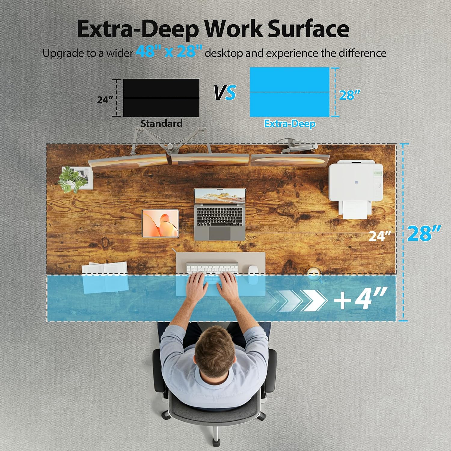 Electric Standing Desk, 55 x 2 - огляд і ціна Home Office Work Table