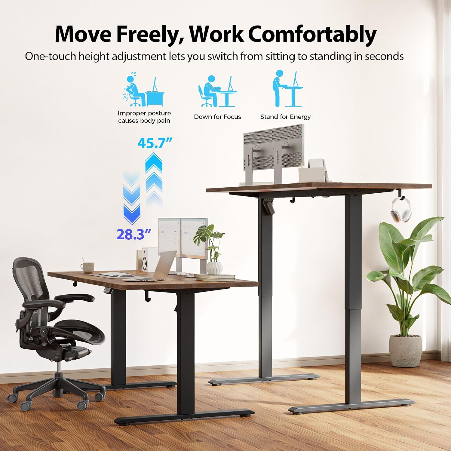 Electric Standing Desk, 55 x 2 - огляд і ціна Home Office Work Table