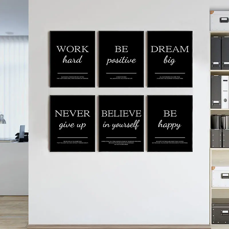 Modern Simple Inspirational Qu - огляд і ціна Home Office Room Inspiration