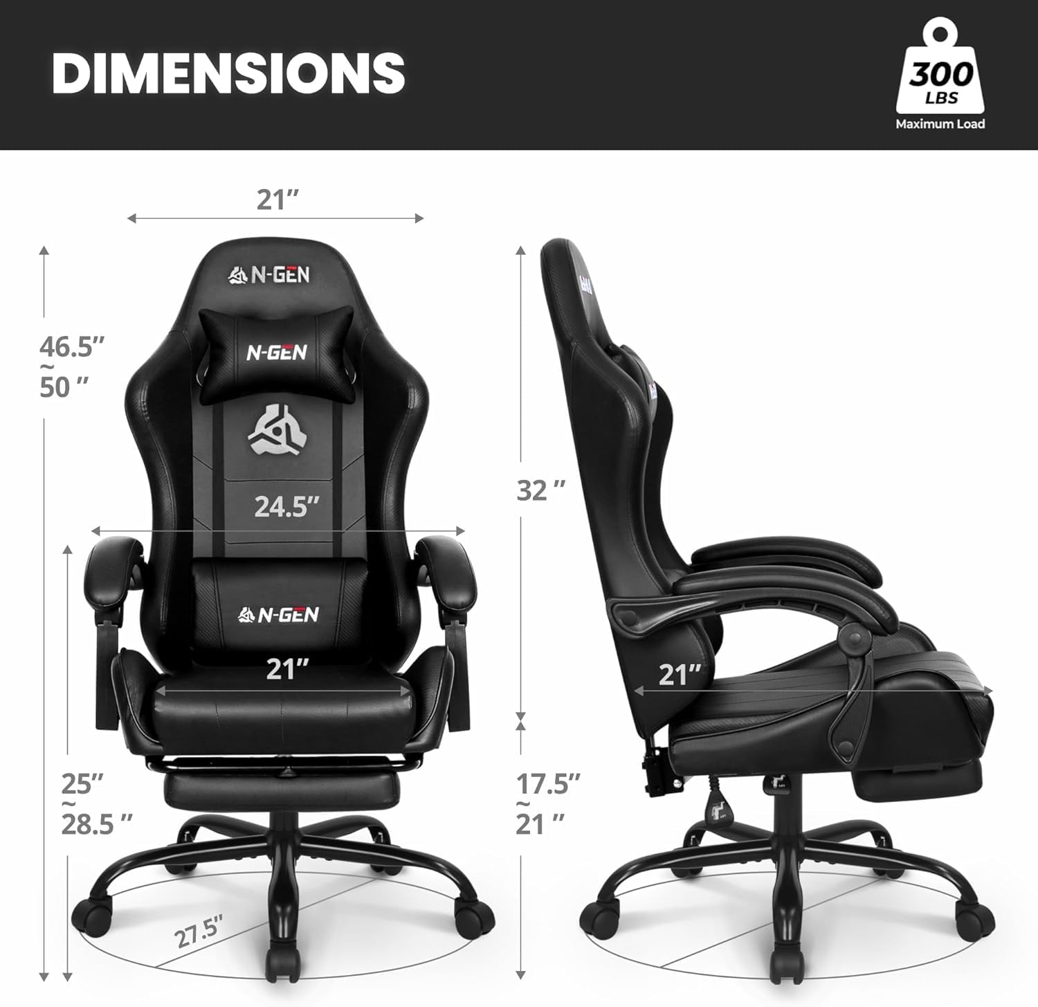 Gaming Chair with Footrest Lum - огляд і ціна Ergonomic Office Chair