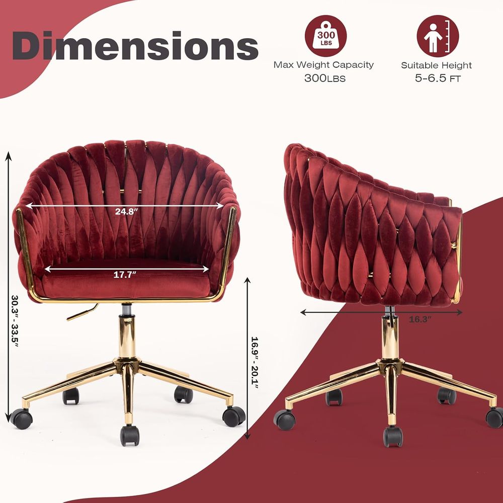 Velvet Office Chair, Vanity Ch - огляд і ціна Home Office Or