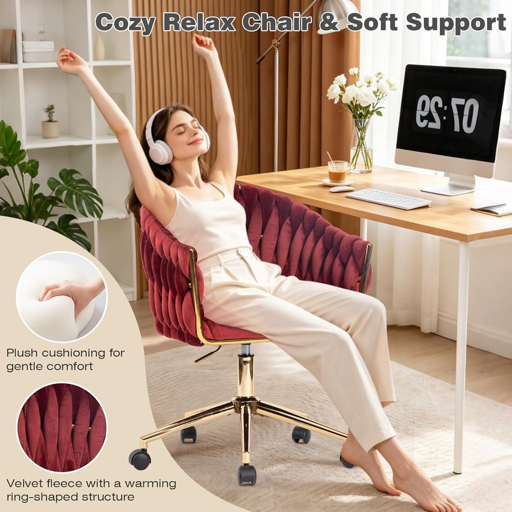 Velvet Office Chair, Vanity Ch - огляд і ціна Home Office Or