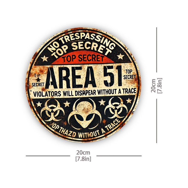 Vintage Area 51 Metal Wall Sig - огляд і ціна Home Office Logo