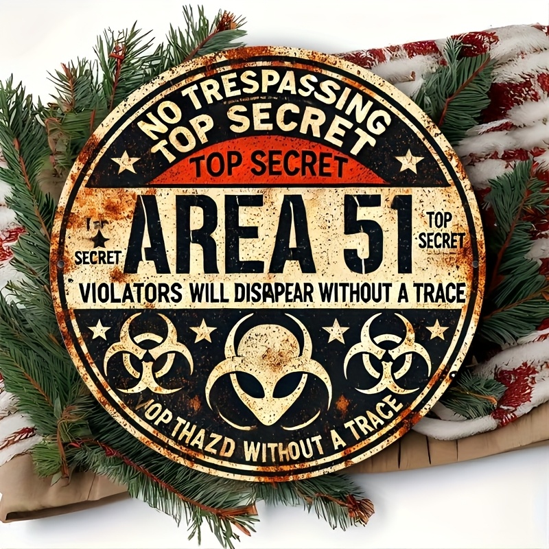 Vintage Area 51 Metal Wall Sig - огляд і ціна Home Office Logo