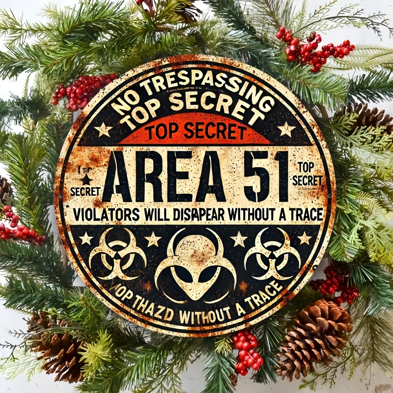 Vintage Area 51 Metal Wall Sig - огляд і ціна Home Office Logo