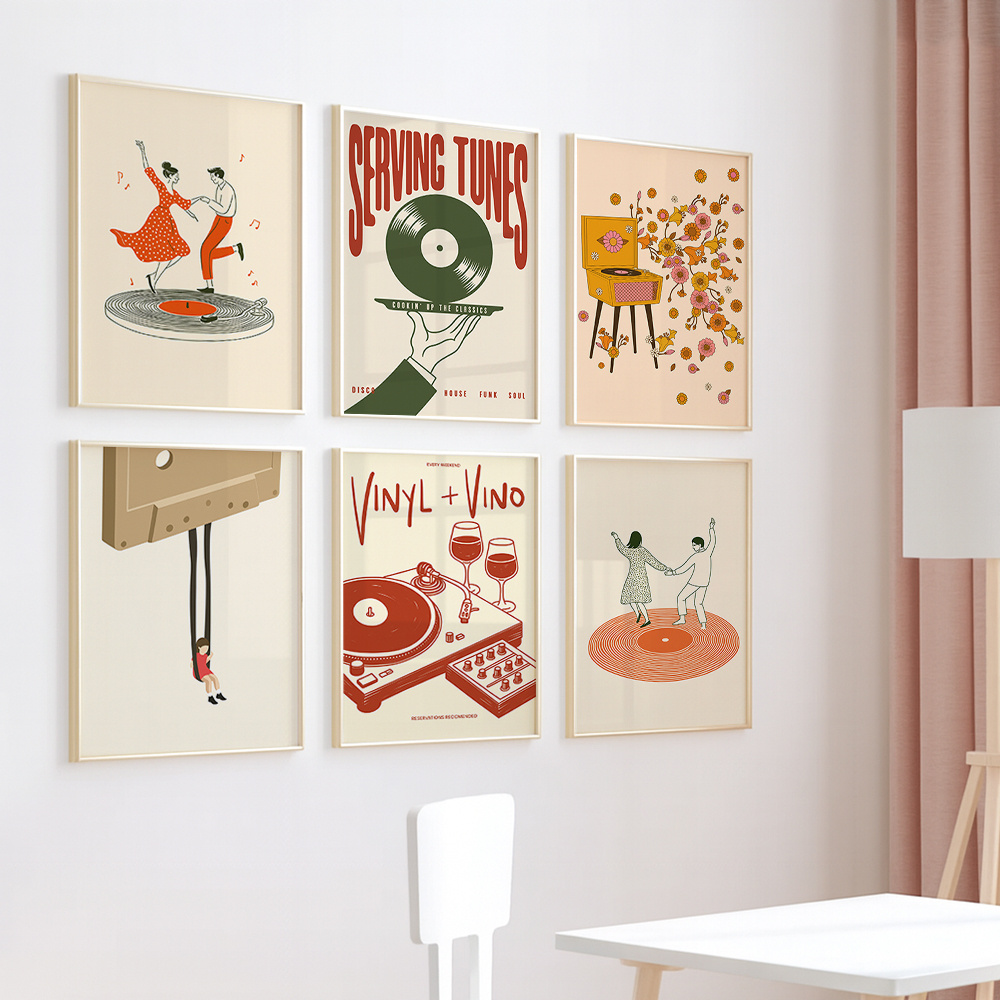 1pc Vintage Music Canvas Poste - огляд і ціна Home Office Or