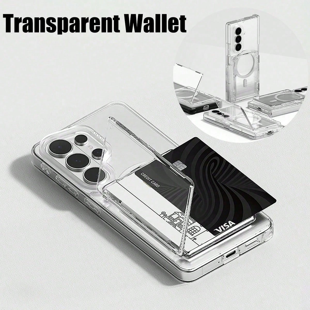 1Pc Magsafe Transparent Wallet - огляд і ціна Document Holder Stand