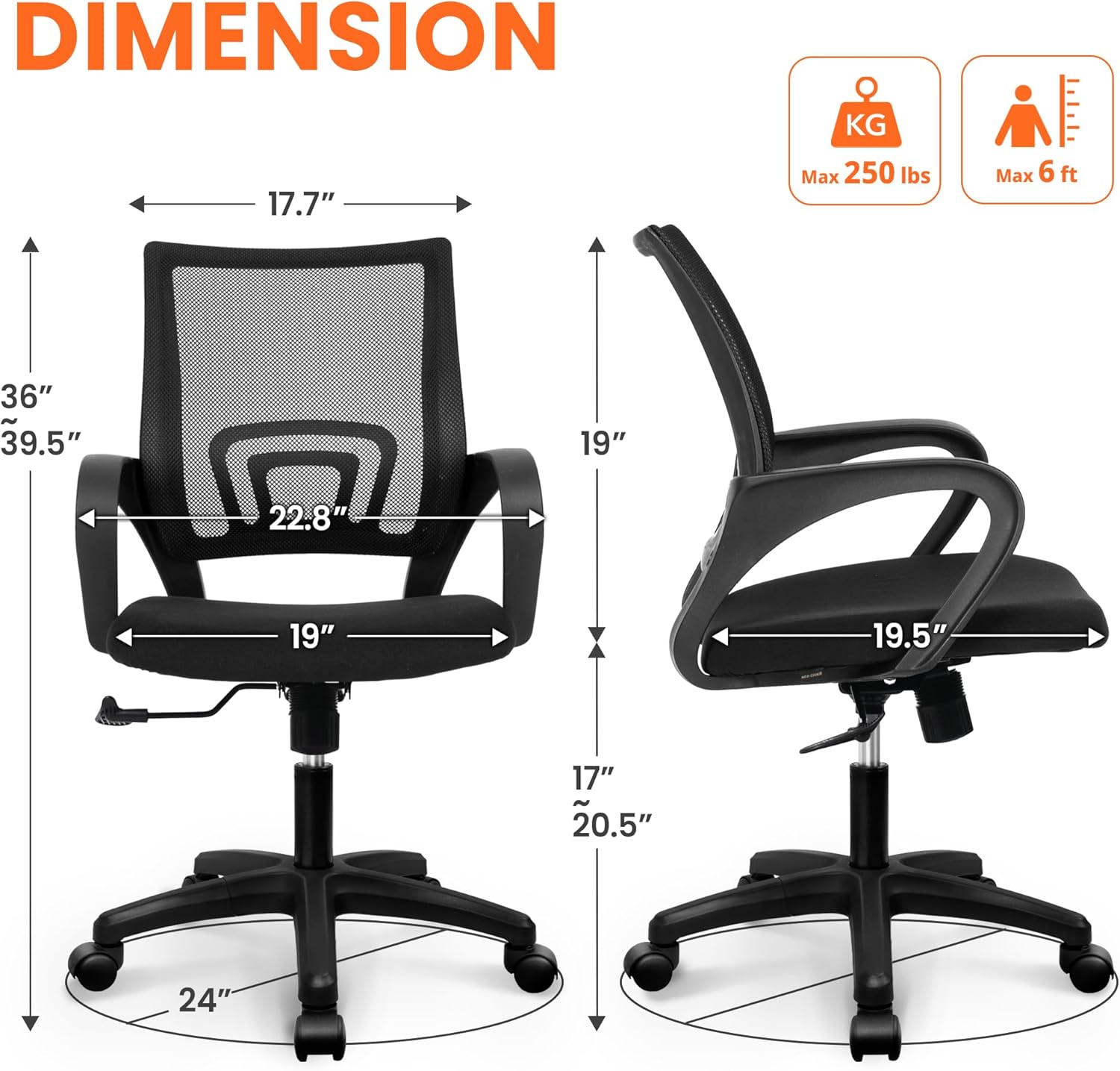 Ergonomic Mesh Office Chair wi - огляд і ціна Ergonomic Office Chair