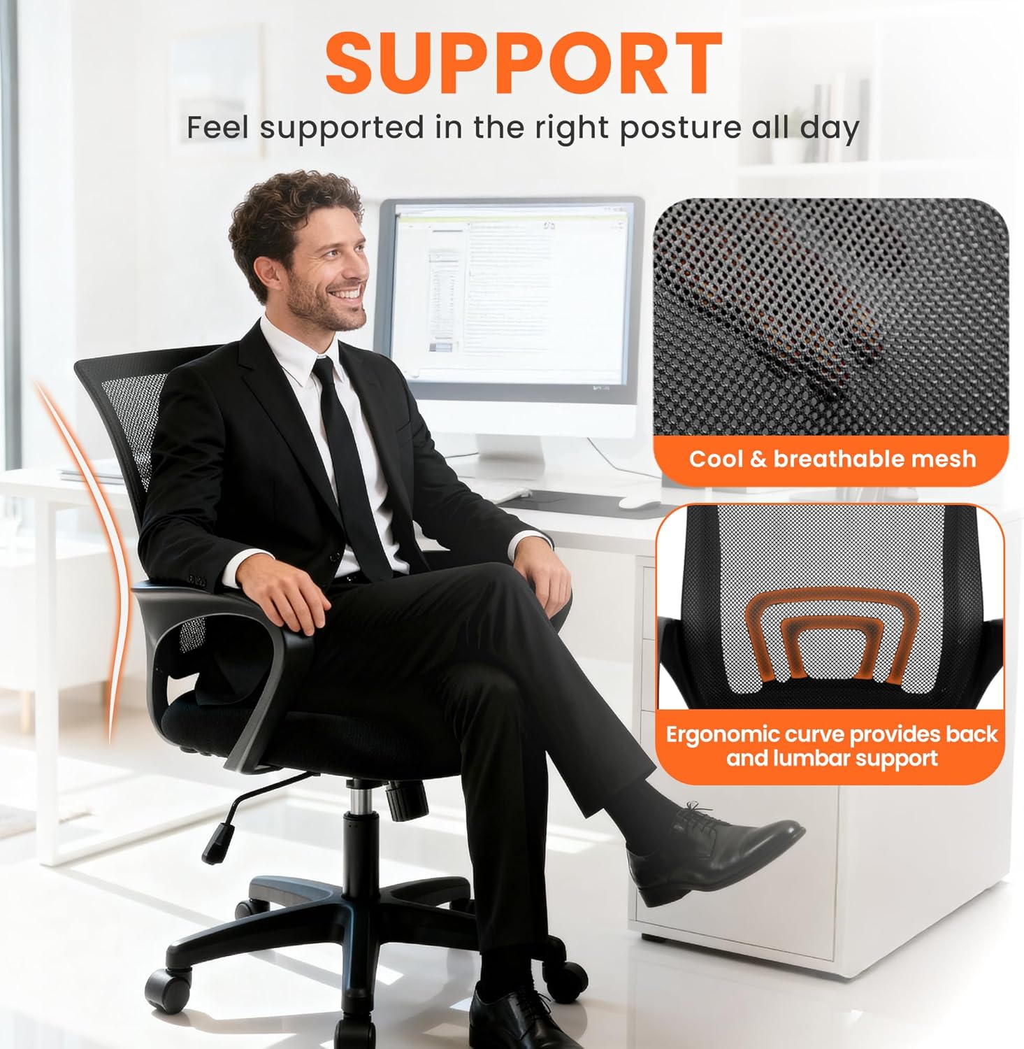 Ergonomic Mesh Office Chair wi - огляд і ціна Ergonomic Office Chair