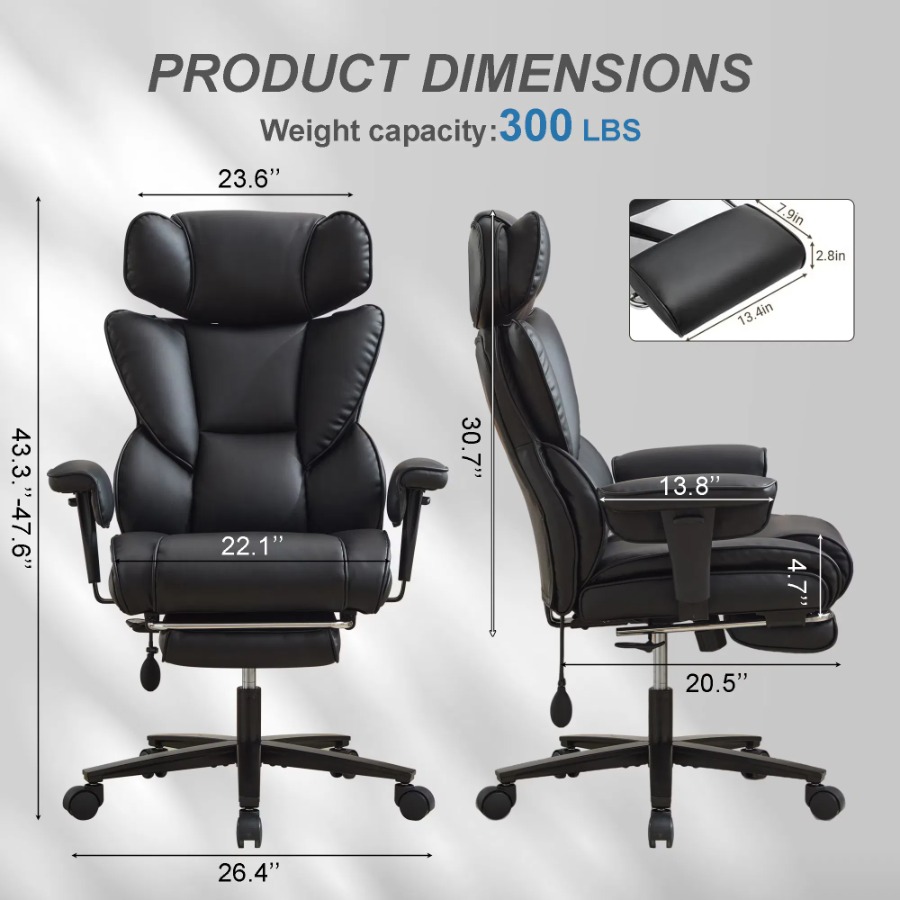 Office Chair with Foot Rest an - огляд і ціна Ergonomic Office Chair