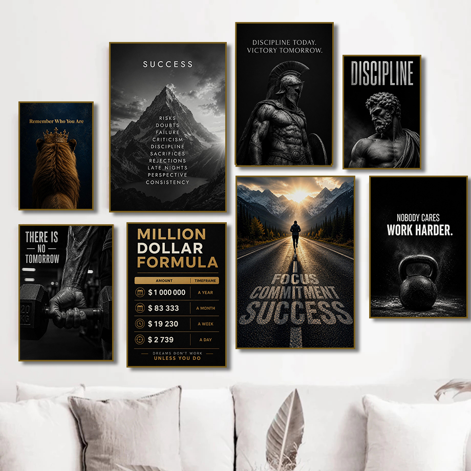 Modern Fitness Success Motivat - огляд і ціна Home Office Room Inspiration