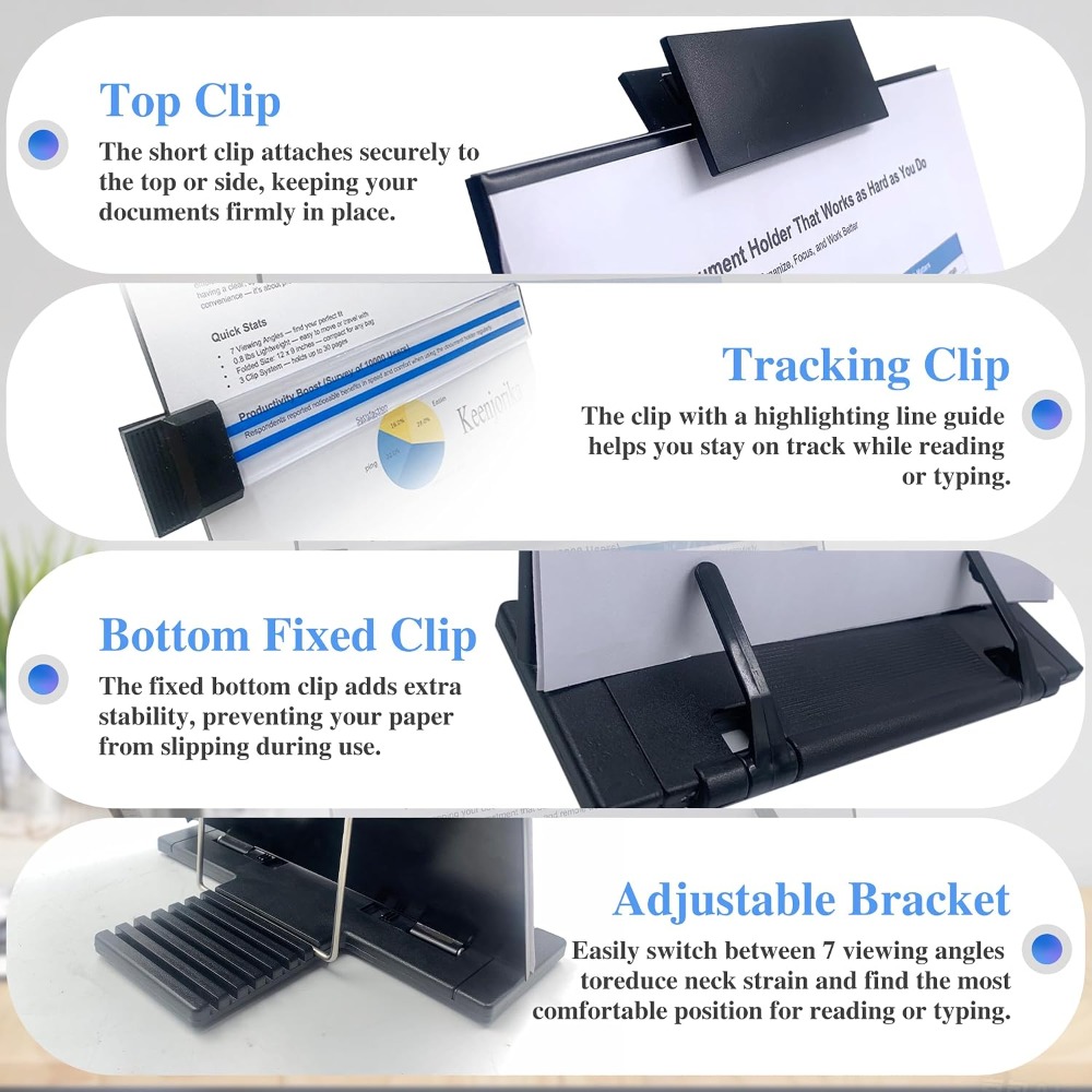 Adjustable 7-Position Desktop  - огляд і ціна Document Holder Stand